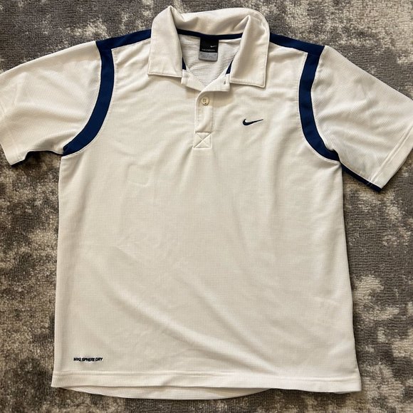 Nike Men's White Short Sleeve Causal Polo Medium - Picture 1 of 3